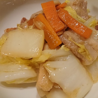 豚バラ肉と白菜の山椒とろみ炒め